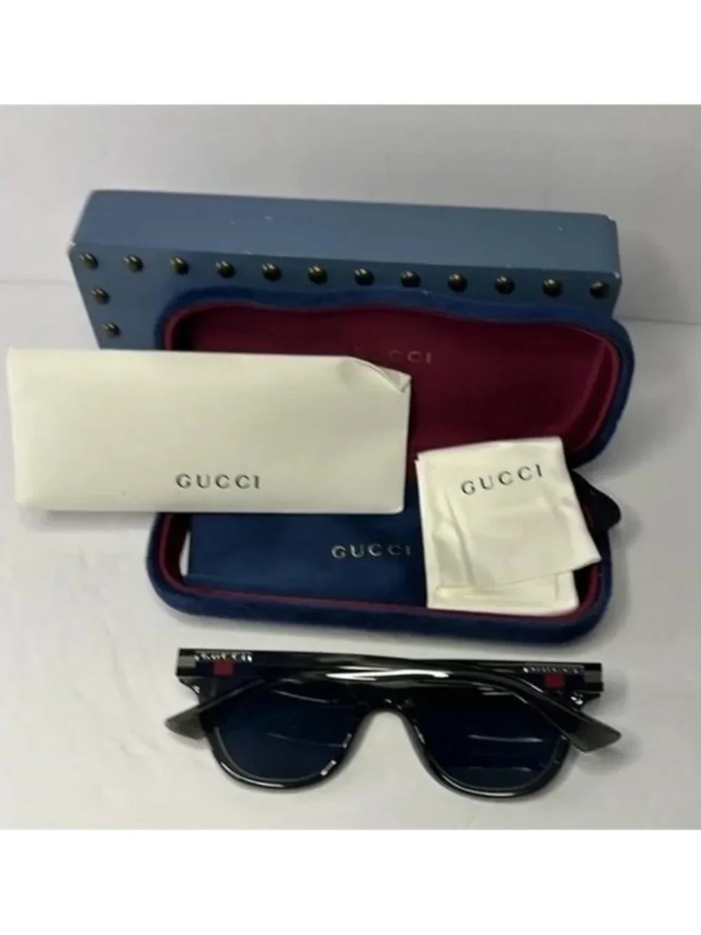 New Authentic Gucci GG1116S 003 51 Men's Sunglasses